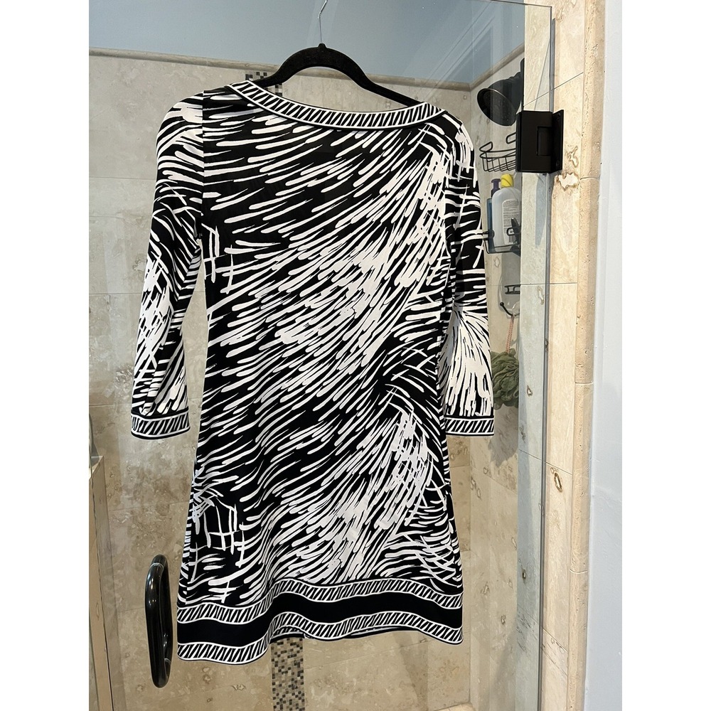 BCBGMAXAZRIA Marilyn Monroe Vibe Sexy Sheath Dress XS Black White CLN63P05 - Picture 12 of 12